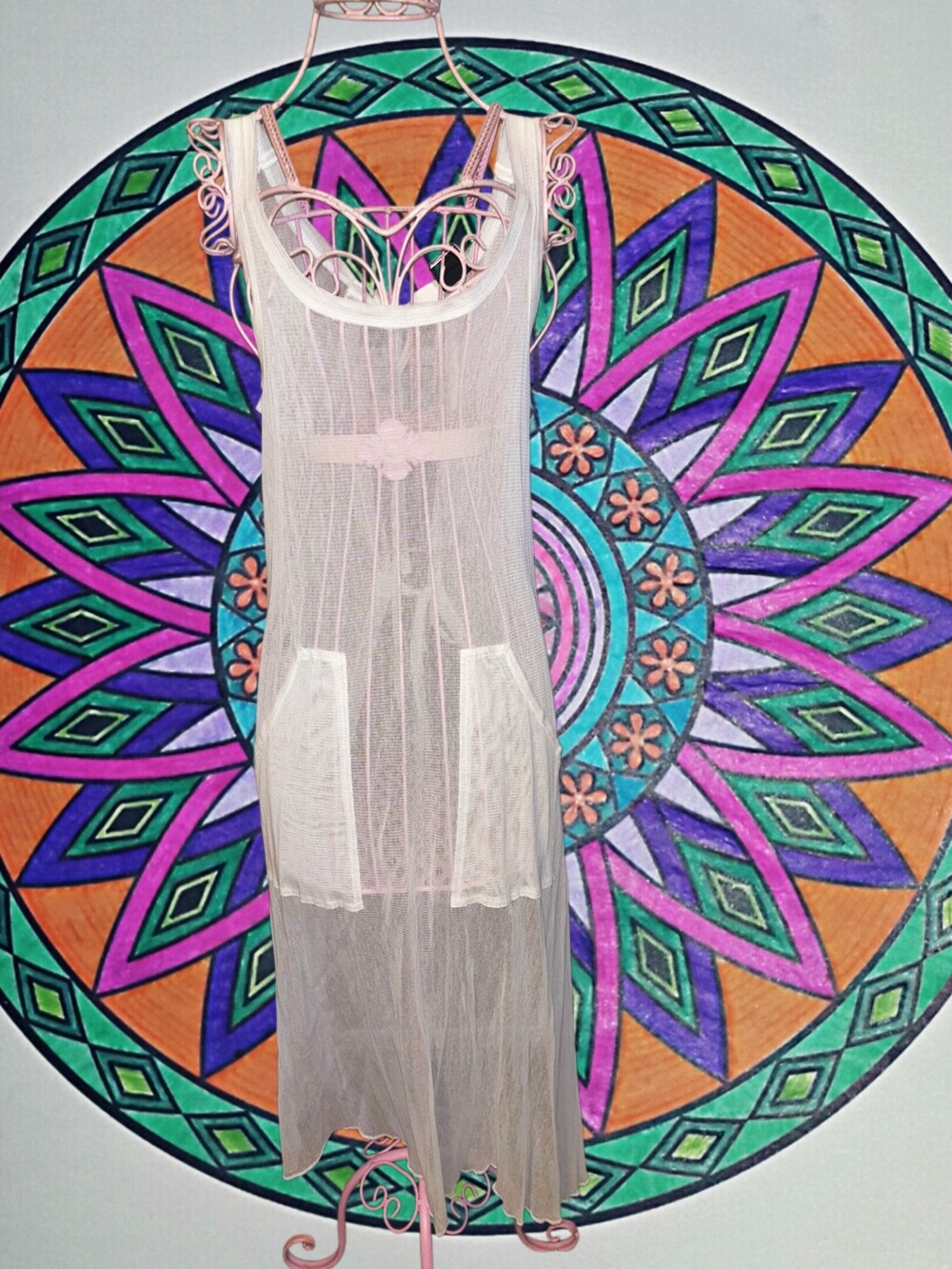 Bohemian Sleeveless White Maxi Dress with Layered Hem